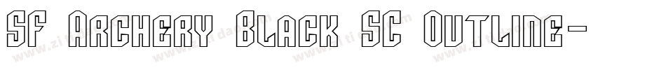 SF Archery Black SC Outline字体转换